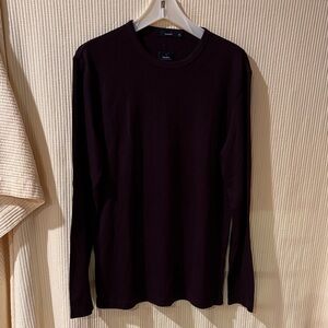 NWT Bossini Regular Fit Long Sleeve T-shirt Size XL color Plumberry